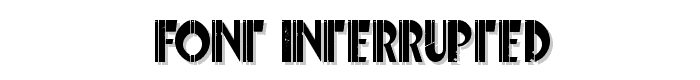 Font Interrupted font